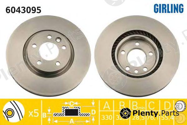  GIRLING part 6043095 Brake Disc