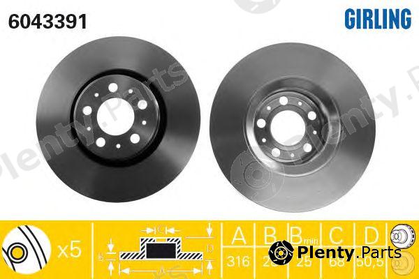  GIRLING part 6043391 Brake Disc