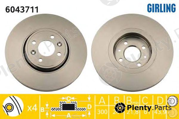  GIRLING part 6043711 Brake Disc