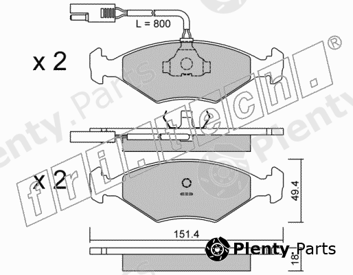  fri.tech. part 059.0 (0590) Brake Pad Set, disc brake
