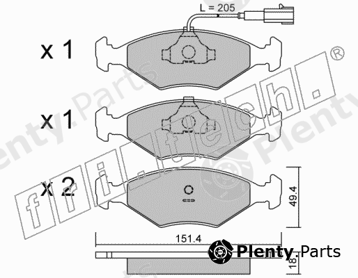  fri.tech. part 059.4 (0594) Brake Pad Set, disc brake