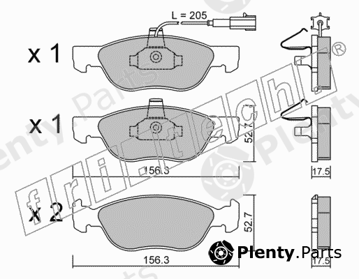  fri.tech. part 084.0 (0840) Brake Pad Set, disc brake