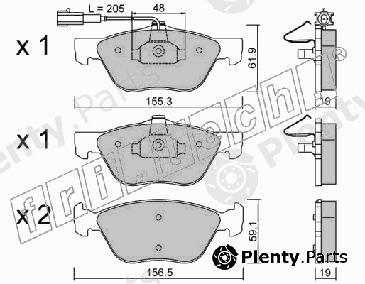 fri.tech. part 085.2 (0852) Brake Pad Set, disc brake