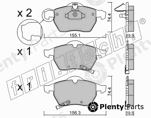  fri.tech. part 120.2 (1202) Brake Pad Set, disc brake