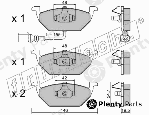  fri.tech. part 220.2 (2202) Brake Pad Set, disc brake