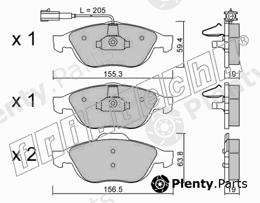  fri.tech. part 229.1 (2291) Brake Pad Set, disc brake