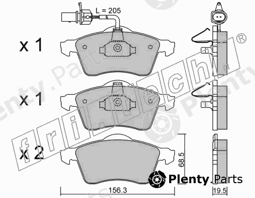  fri.tech. part 272.1 (2721) Brake Pad Set, disc brake