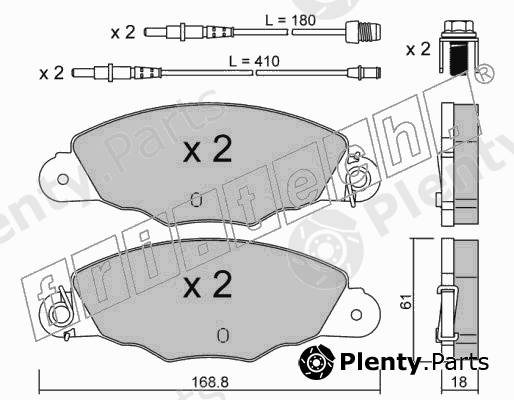  fri.tech. part 343.0 (3430) Brake Pad Set, disc brake