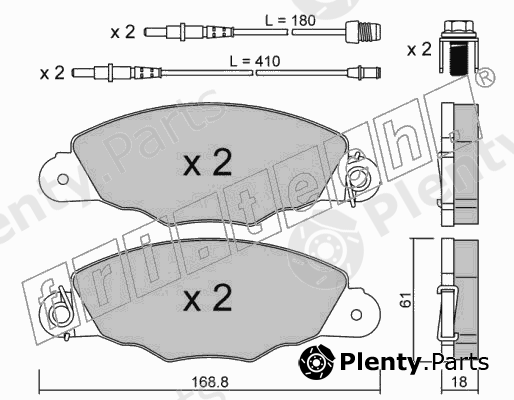  fri.tech. part 343.1 (3431) Brake Pad Set, disc brake