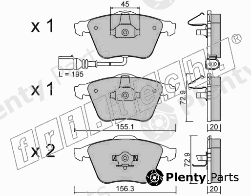  fri.tech. part 565.2 (5652) Brake Pad Set, disc brake
