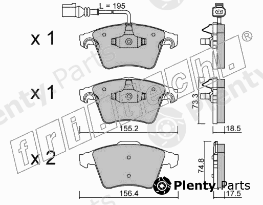  fri.tech. part 568.1 (5681) Brake Pad Set, disc brake