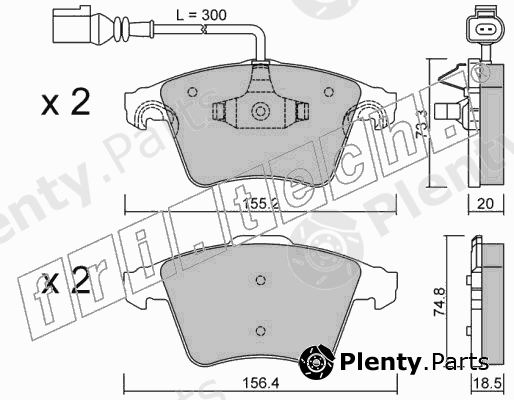  fri.tech. part 568.2 (5682) Brake Pad Set, disc brake