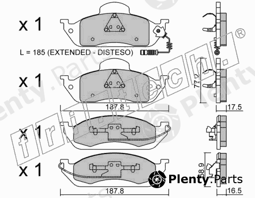  fri.tech. part 585.0 (5850) Brake Pad Set, disc brake
