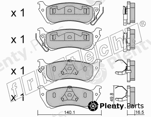  fri.tech. part 586.0 (5860) Brake Pad Set, disc brake