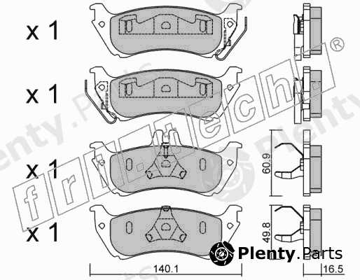 fri.tech. part 586.1 (5861) Brake Pad Set, disc brake
