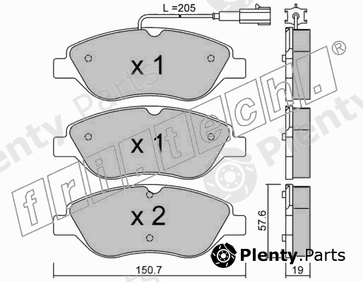  fri.tech. part 593.0 (5930) Brake Pad Set, disc brake