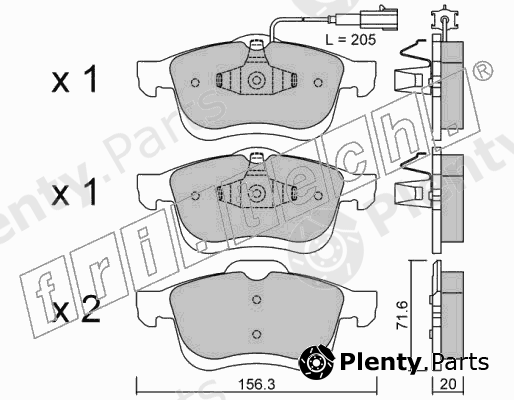  fri.tech. part 840.0 (8400) Brake Pad Set, disc brake