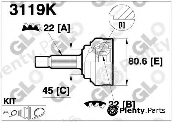  GLO part 3119K Joint Kit, drive shaft