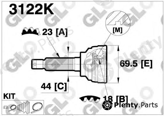  GLO part 3122K Joint Kit, drive shaft