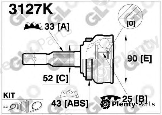  GLO part 3127K Joint Kit, drive shaft