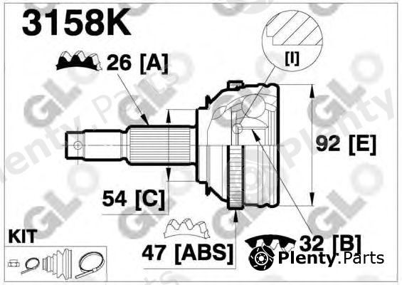  GLO part 3158K Joint Kit, drive shaft