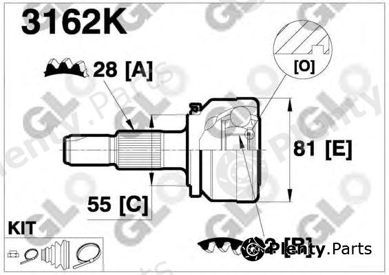  GLO part 3162K Joint Kit, drive shaft
