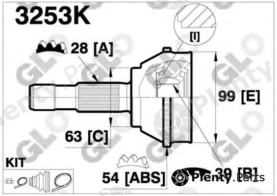  GLO part 3253K Joint Kit, drive shaft