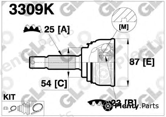  GLO part 3309K Joint Kit, drive shaft