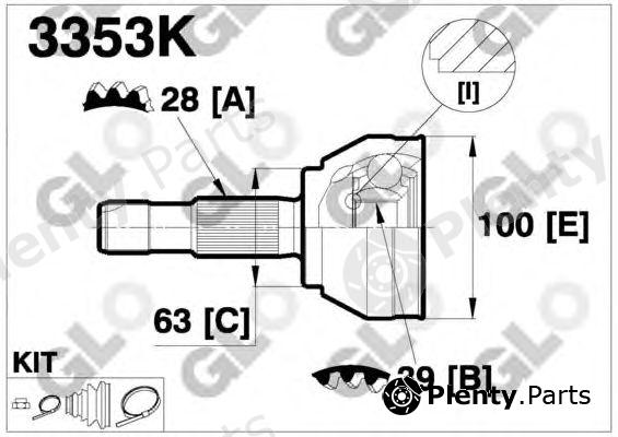  GLO part 3353K Joint Kit, drive shaft
