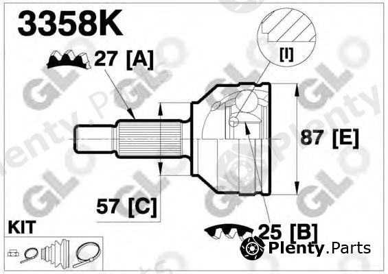  GLO part 3358K Joint Kit, drive shaft