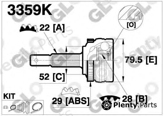  GLO part 3359K Joint Kit, drive shaft