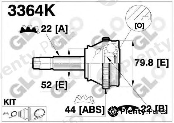  GLO part 3364K Joint Kit, drive shaft