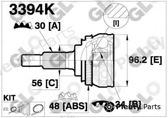  GLO part 3394K Joint Kit, drive shaft