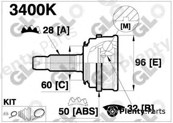  GLO part 3400K Joint Kit, drive shaft