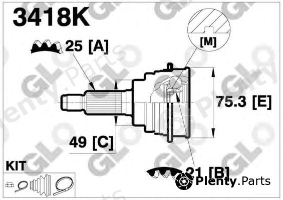  GLO part 3418K Joint Kit, drive shaft