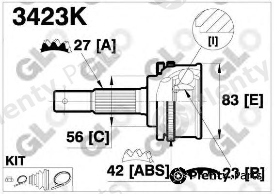  GLO part 3423K Joint Kit, drive shaft