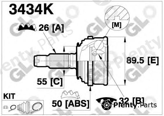  GLO part 3434K Joint Kit, drive shaft