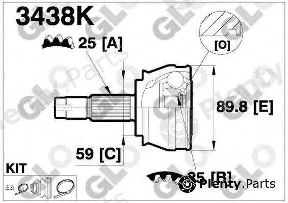  GLO part 3438K Joint Kit, drive shaft