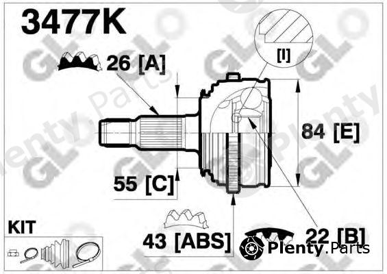  GLO part 3477K Joint Kit, drive shaft