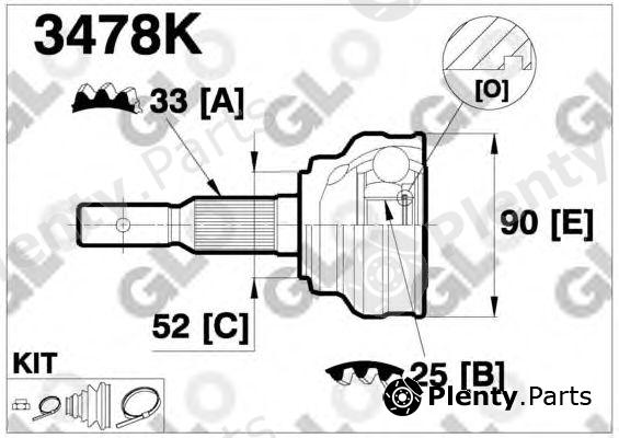  GLO part 3478K Joint Kit, drive shaft