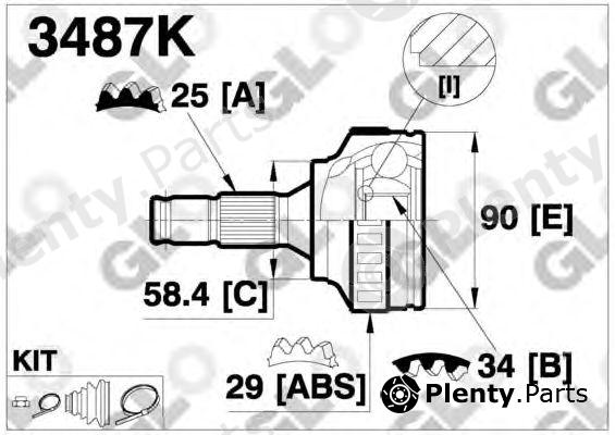  GLO part 3487K Joint Kit, drive shaft