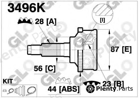  GLO part 3496K Joint Kit, drive shaft