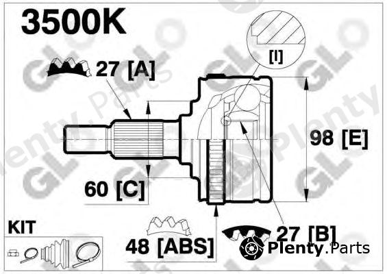  GLO part 3500K Joint Kit, drive shaft