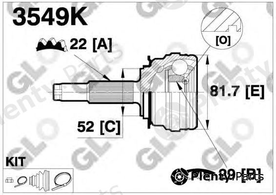  GLO part 3549K Joint Kit, drive shaft