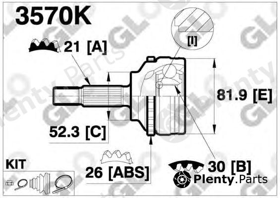  GLO part 3570K Joint Kit, drive shaft