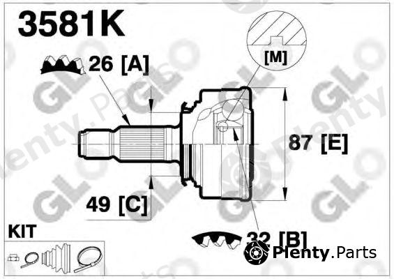  GLO part 3581K Joint Kit, drive shaft