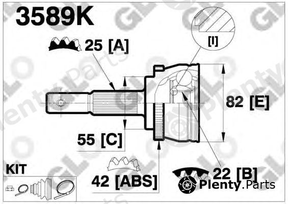  GLO part 3589K Joint Kit, drive shaft