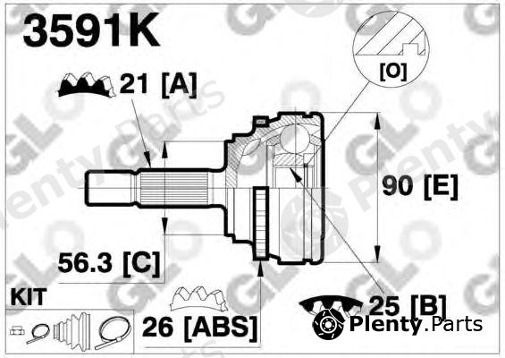  GLO part 3591K Joint Kit, drive shaft