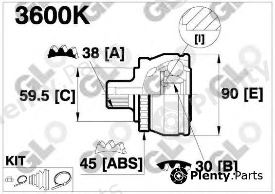  GLO part 3600K Joint Kit, drive shaft