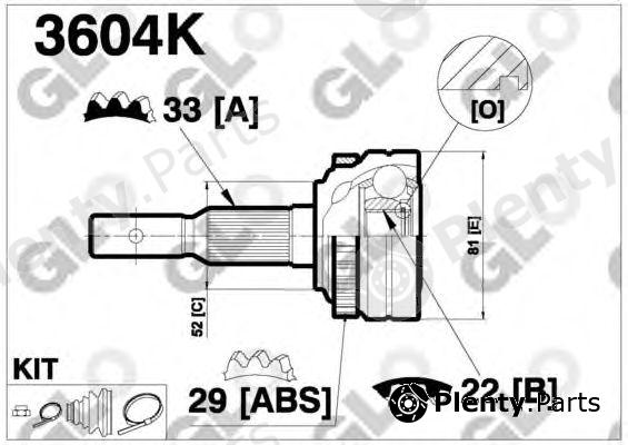  GLO part 3604K Joint Kit, drive shaft